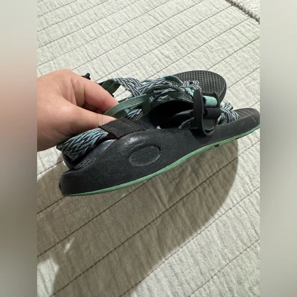 Chaco Black and Green Women's Sandals